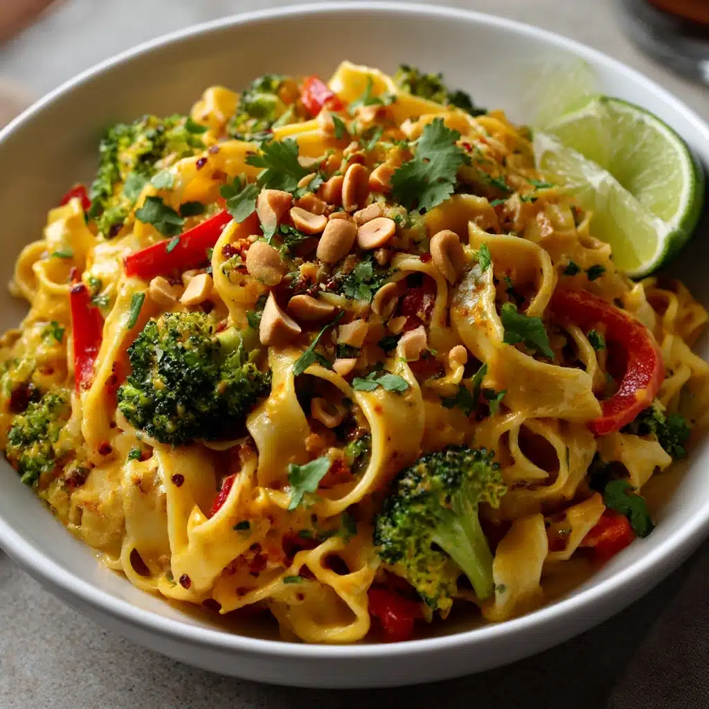Saucy Thai Curried Peanut Noodles Recipe - Recipe Image
