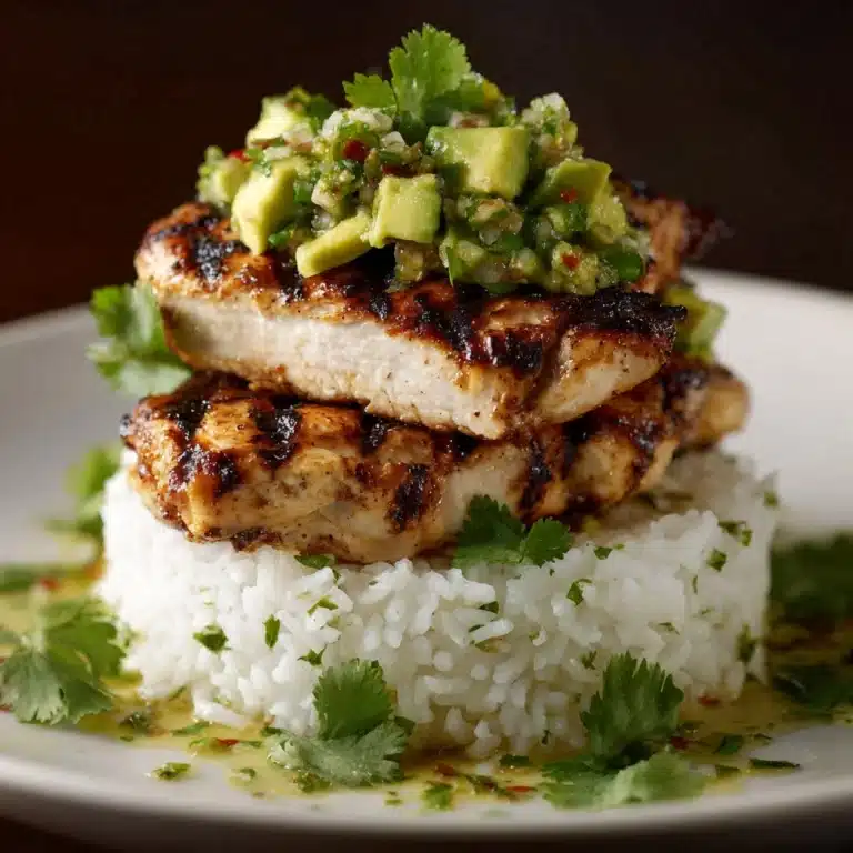Honey Lime Chicken & Avocado Rice Stack Recipe
