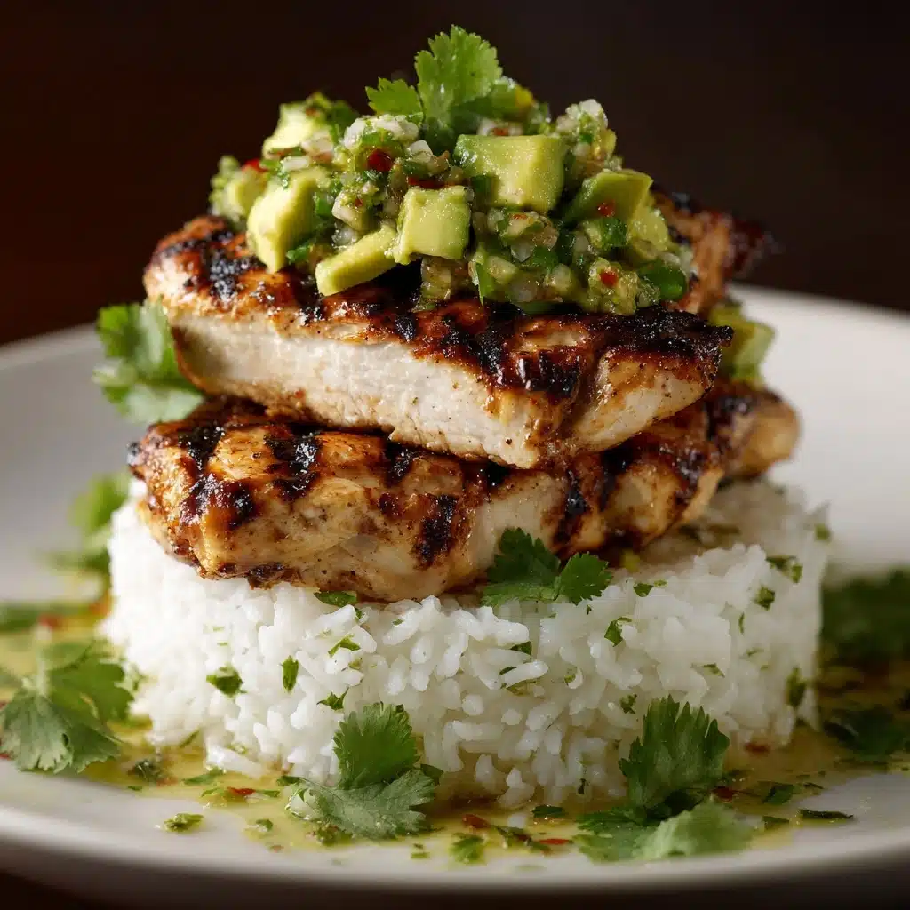 Honey Lime Chicken & Avocado Rice Stack Recipe