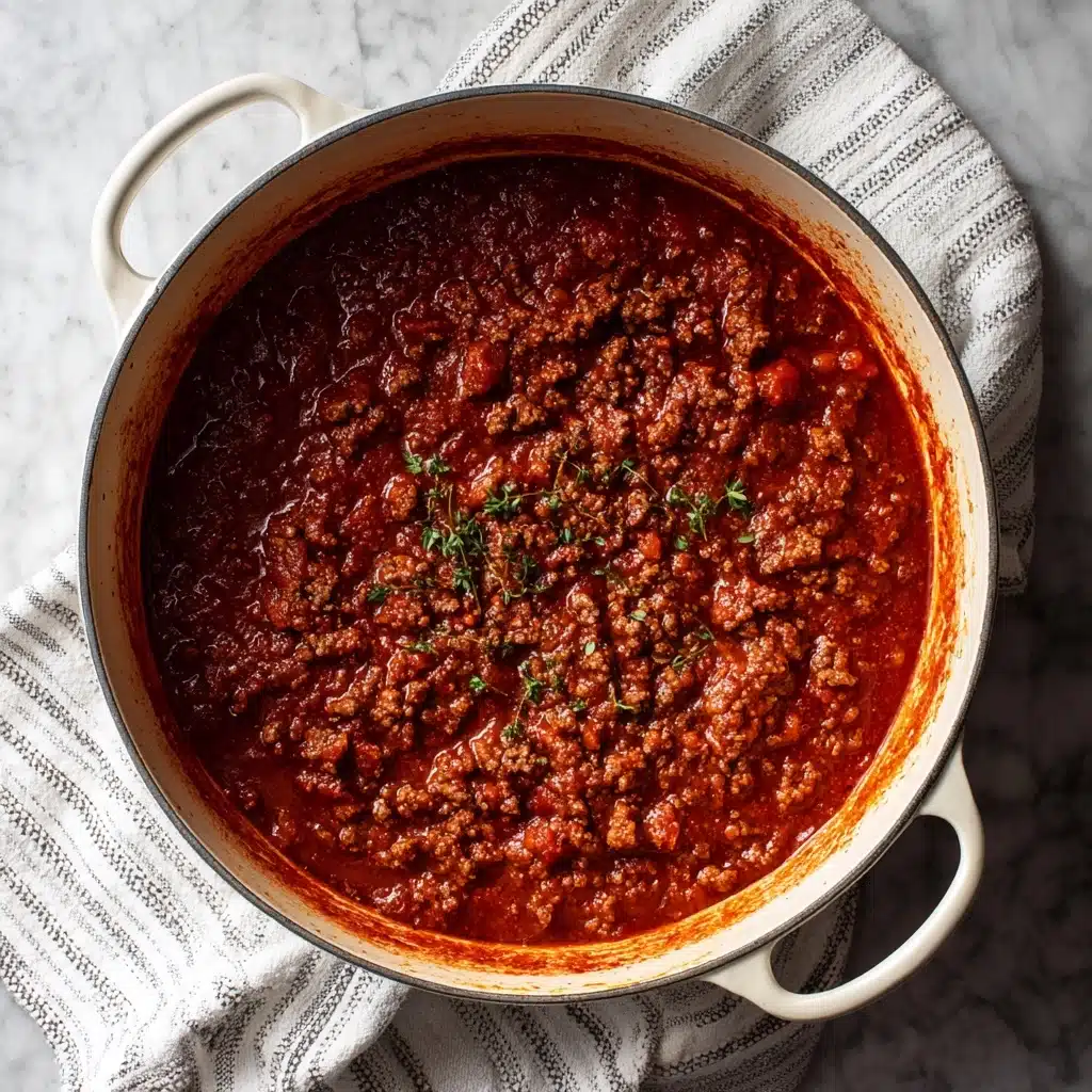 The Most Delicious Italian Meat Sauce Recipe - Recipe Image