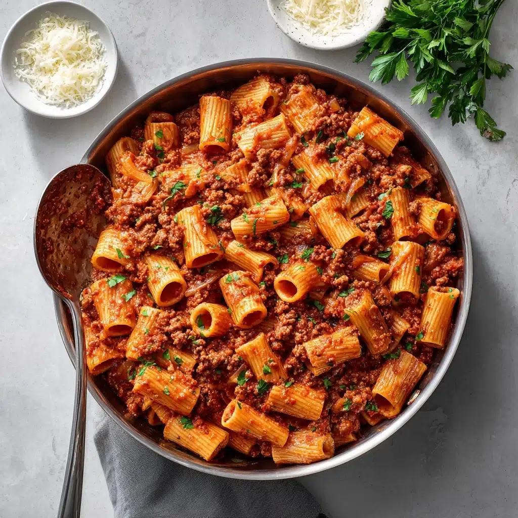 Beef Pasta in Tomato Sauce Recipe - Recipe Image