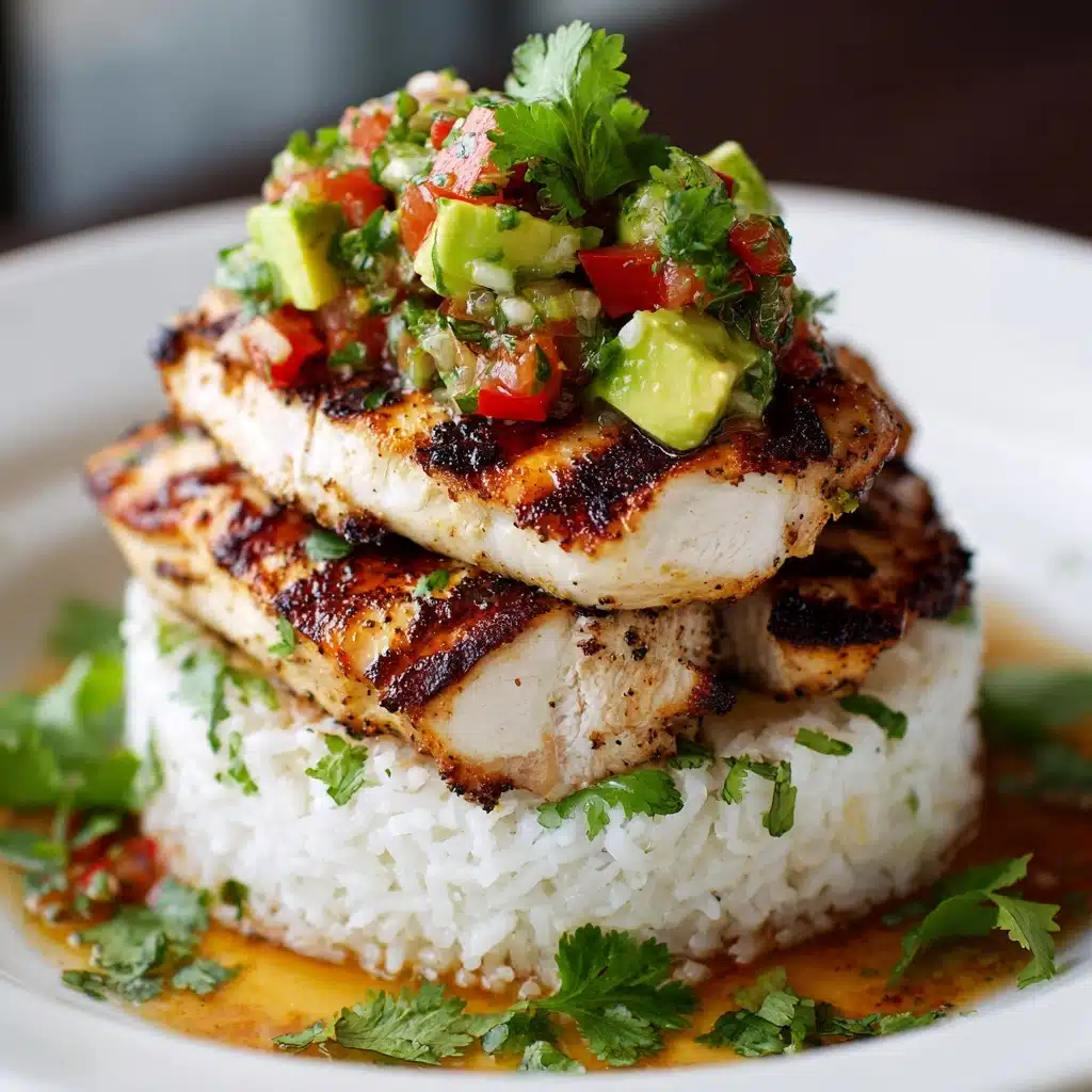 Honey Lime Chicken & Avocado Rice Stack Recipe - Recipe Image