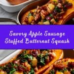 Apple Sausage Stuffed Butternut Squash Recipe