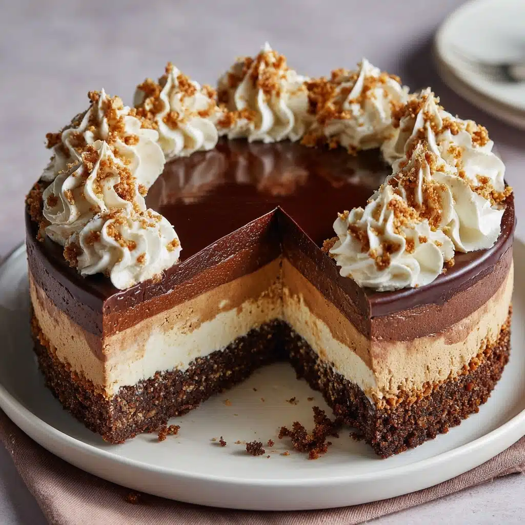 No-Bake Chocolate Peanut Butter Cheesecake Recipe - Recipe Image