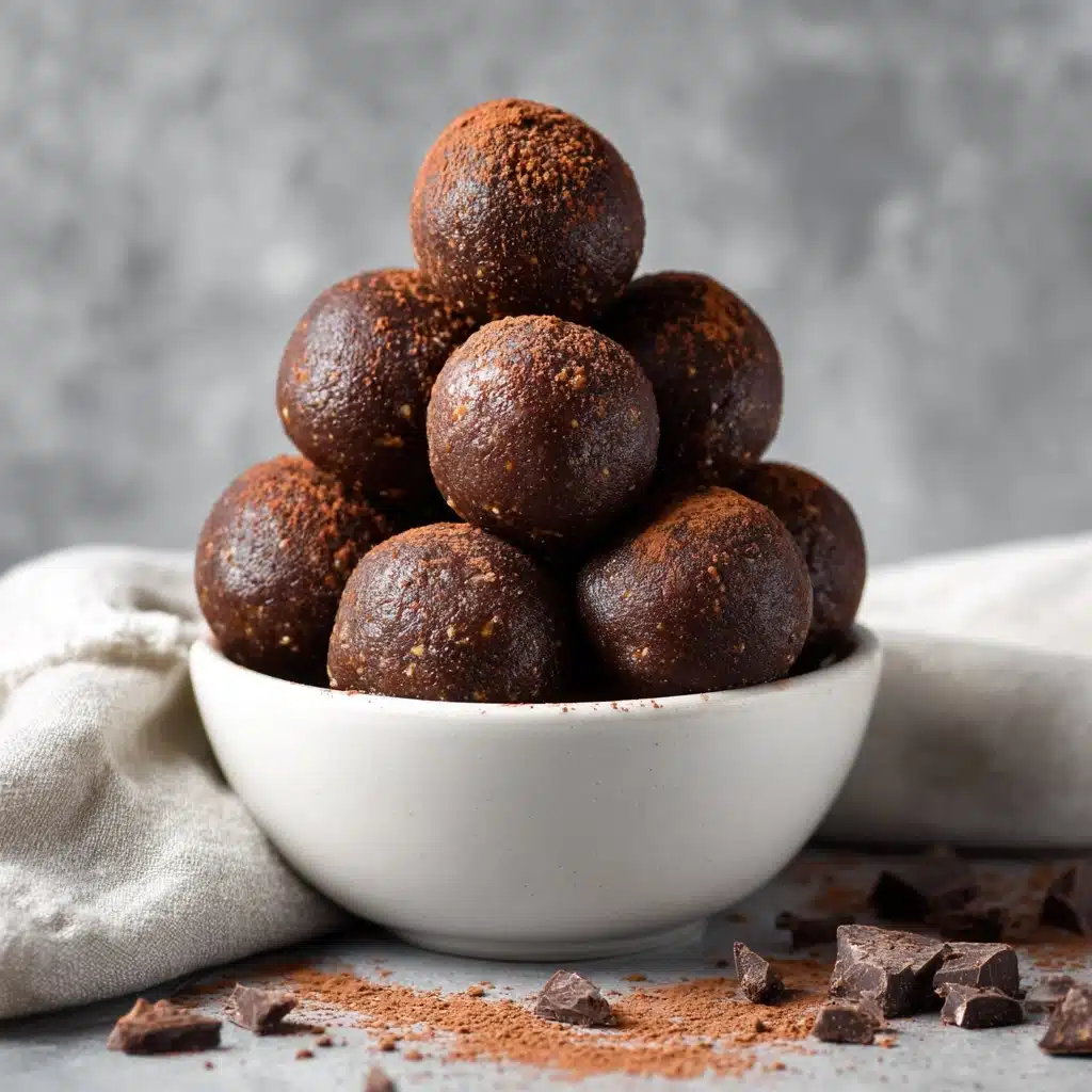 Vegan Chocolate Peanut Butter Energy Balls Recipe - Recipe Image