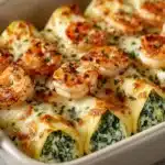 Shrimp and Spinach Stuffed Pasta Rolls Recipe