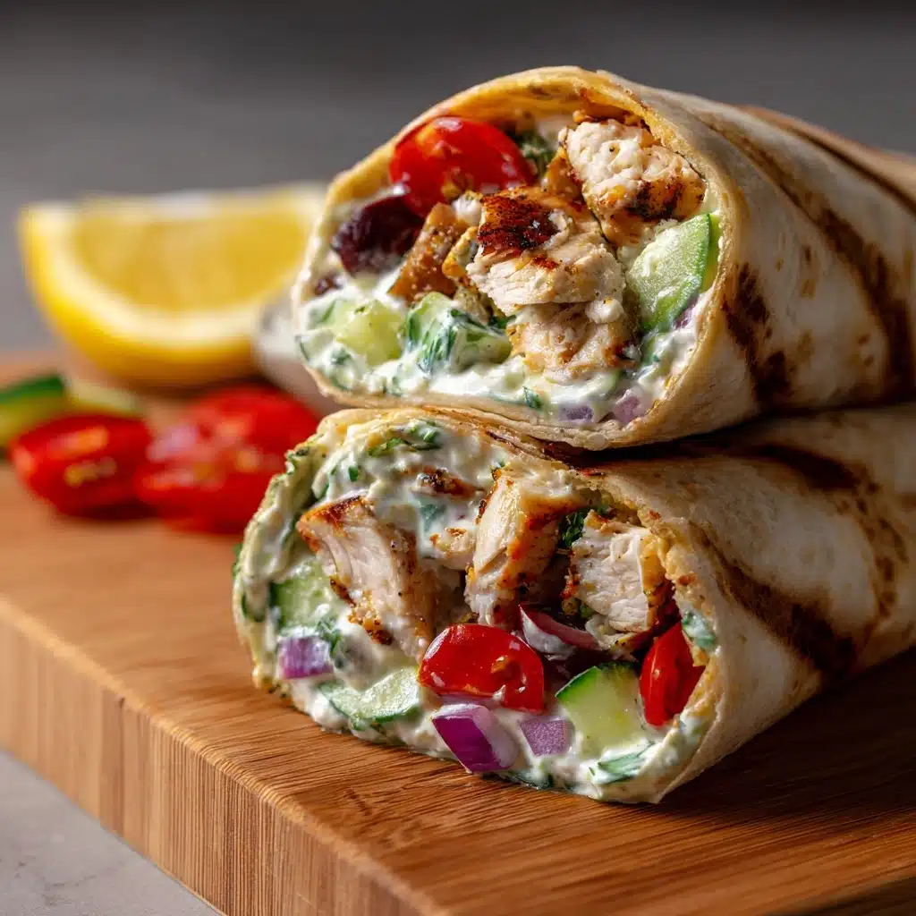 Mediterranean Chicken Wraps Recipe - Recipe Image