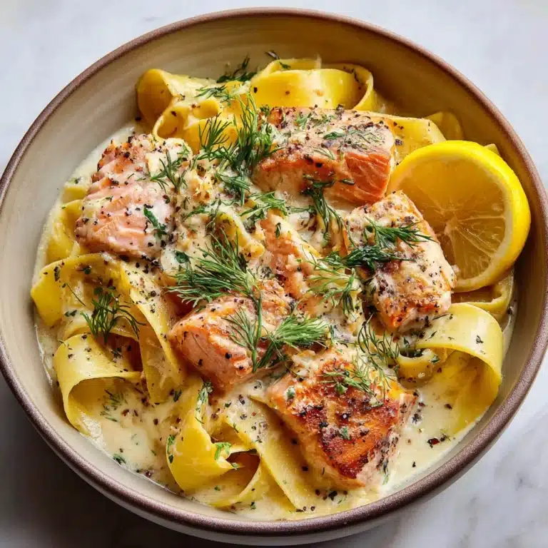 Citrus-Scented Pappardelle with Slow-Roasted Salmon Recipe