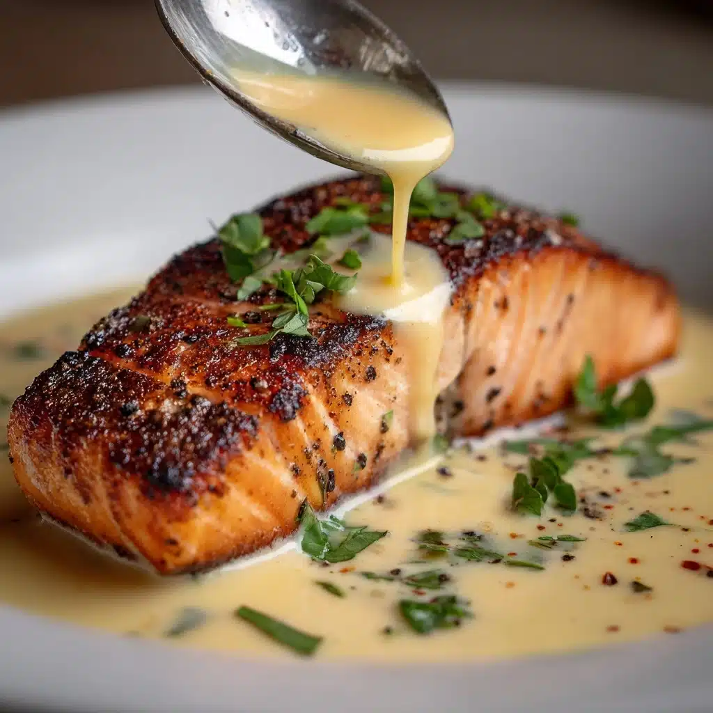 Blackened Salmon with Creamy Dijon Sauce Recipe - Recipe Image