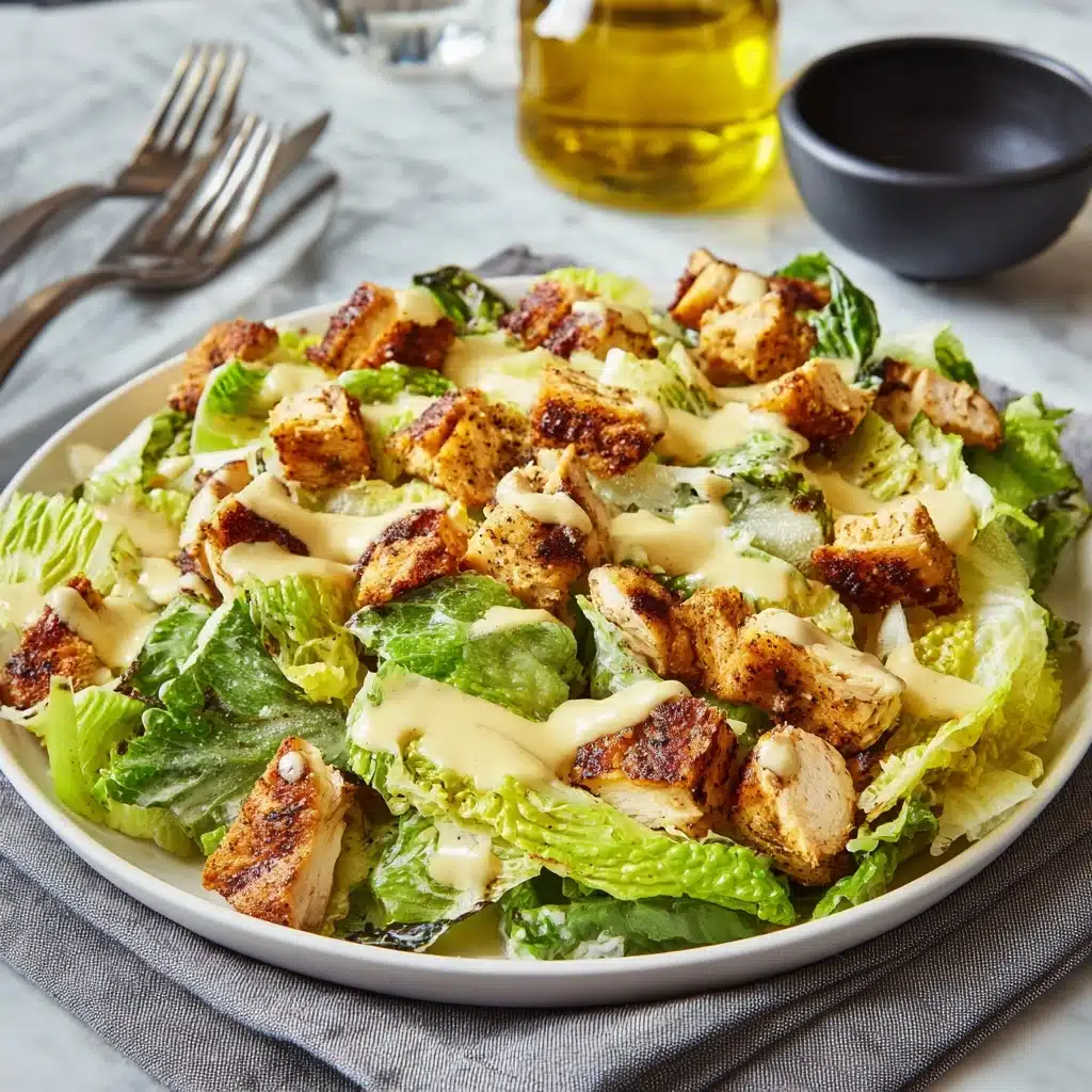Grilled Chicken Caesar Salad with Croutons Recipe - Recipe Image