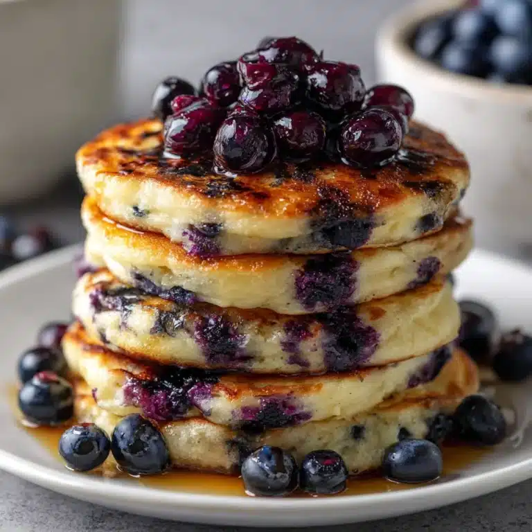 Greek Yogurt Pancakes with Blueberries Recipe