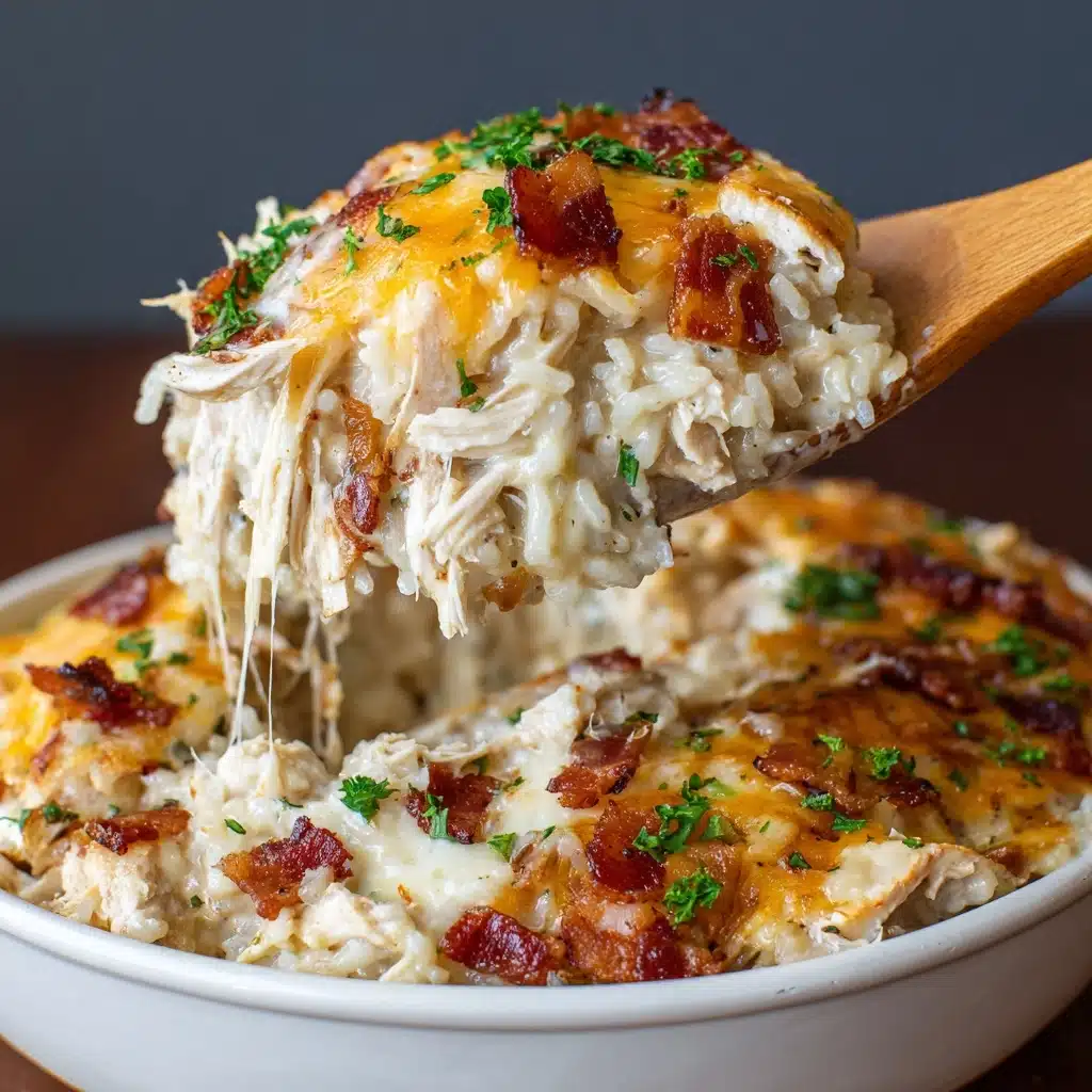 Chicken Alfredo Rice Casserole Recipe - Recipe Image