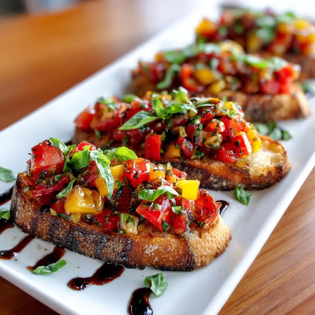 Tomato and Pepper Bruschetta Recipe - Recipe Image