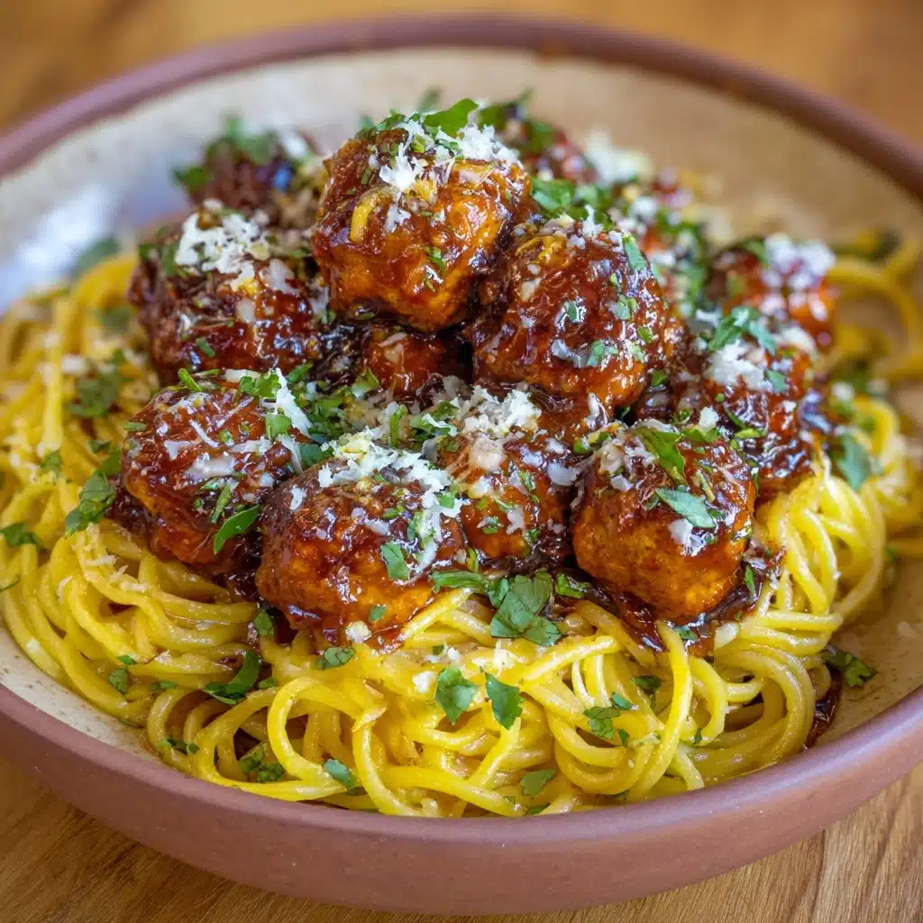 Garlic Butter Chicken Bites with Creamy Parmesan Pasta Recipe - Recipe Image