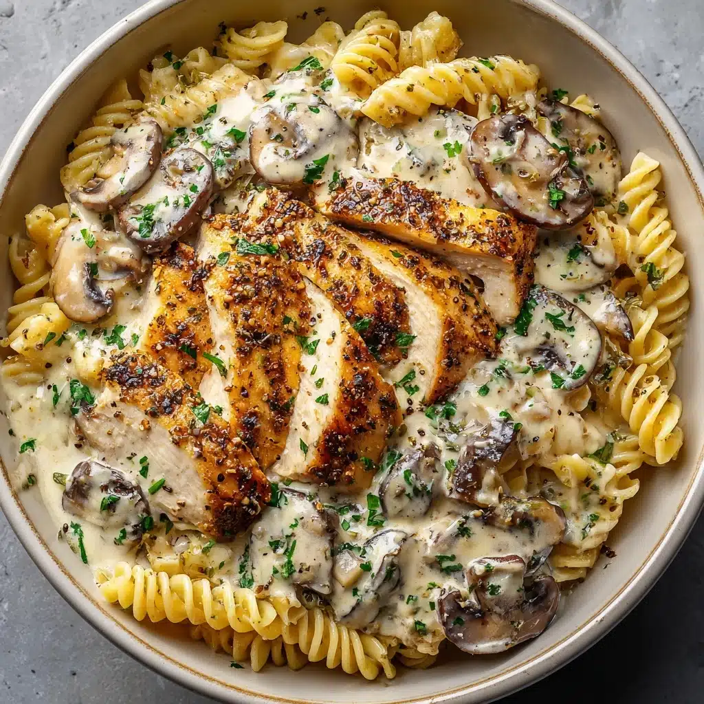 Chicken and Mushroom Pasta in Creamy Sauce Recipe