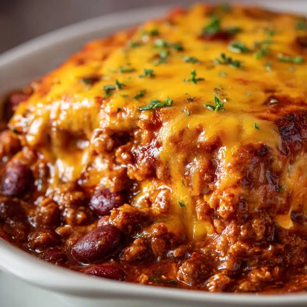 Fully Loaded Classic Chili Cheese Dog Casserole Recipe - Recipe Image