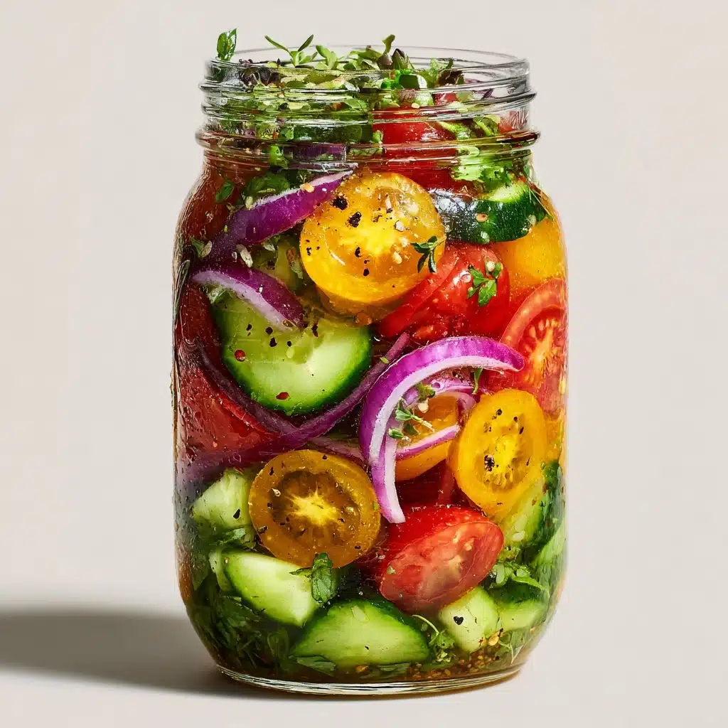 Pickled Cherry Tomatoes, Red Onions, and Cucumbers Recipe - Recipe Image