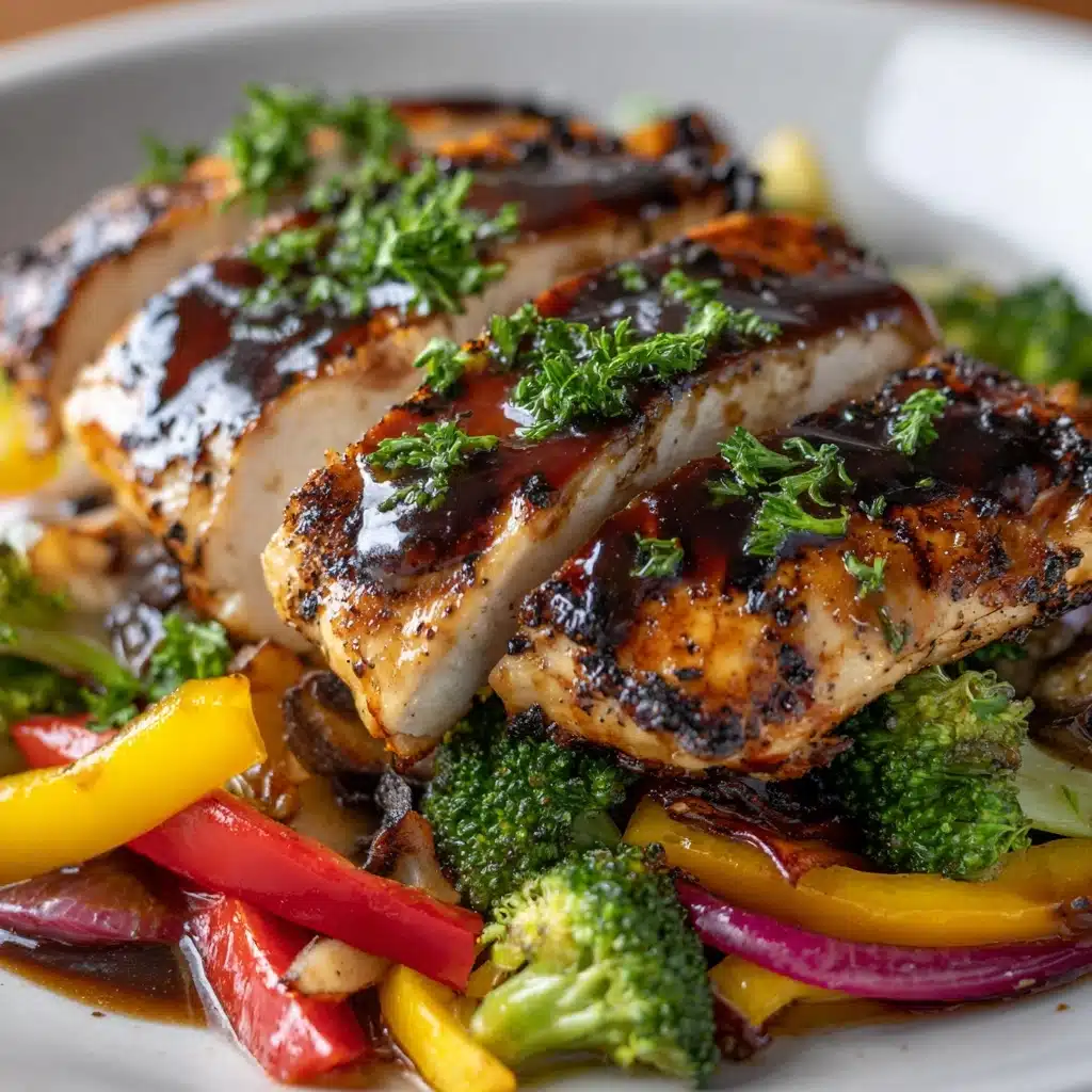 One-Pan Balsamic Chicken with Roasted Veggies Recipe - Recipe Image