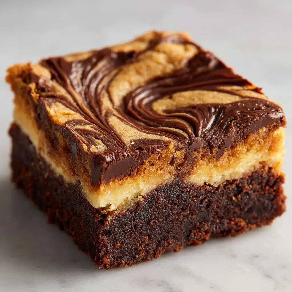 Peanut Butter Chocolate Swirl Blondies Recipe - Recipe Image