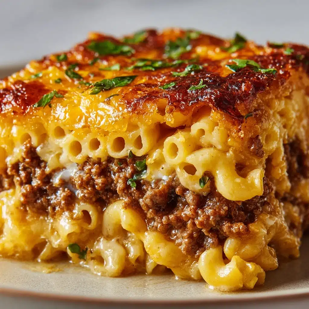 Mac and Cheese Meatloaf Casserole Recipe - Recipe Image