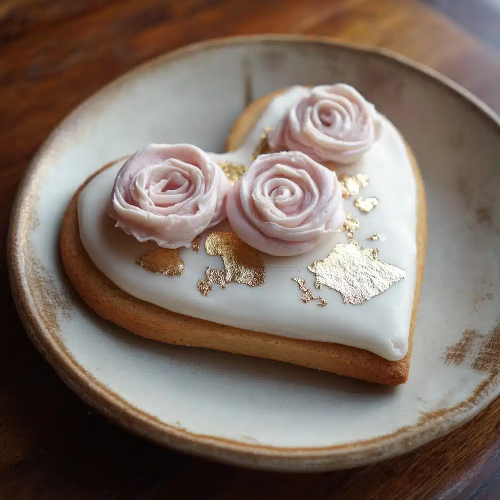 Heart-Shaped Sugar Cookies with Buttercream Roses Recipe - Recipe Image