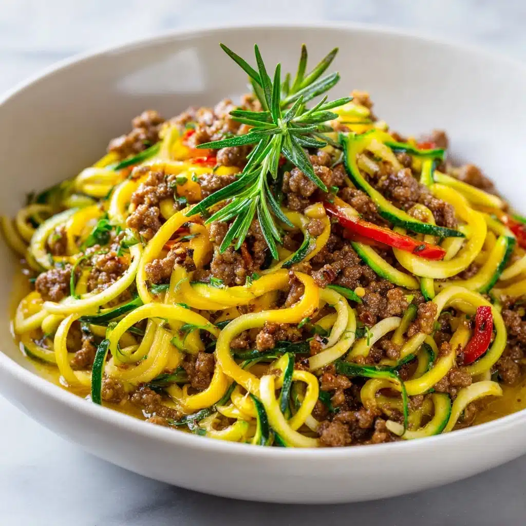 Keto Zucchini Noodles with Ground Beef Recipe - Recipe Image
