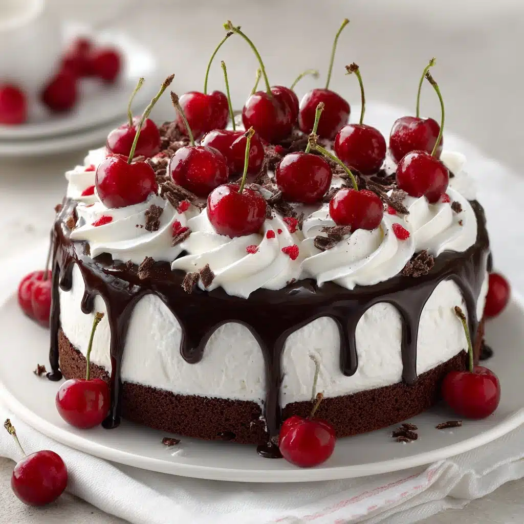 Swiss Chocolate Cherry Roll Cake Recipe - Recipe Image