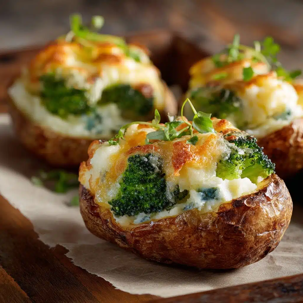 Broccoli and Cheddar Twice-Baked Potatoes Recipe - Recipe Image