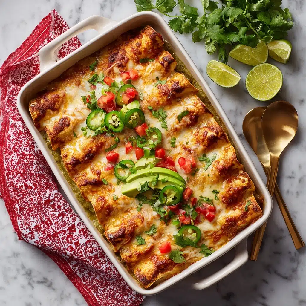 Easy Green Chicken Enchiladas Recipe - Recipe Image