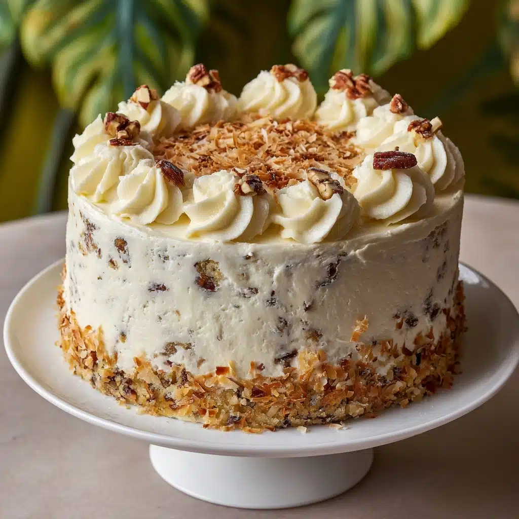 Hawaiian Wedding Cake with Whipped Cream Cheese Frosting Recipe - Recipe Image