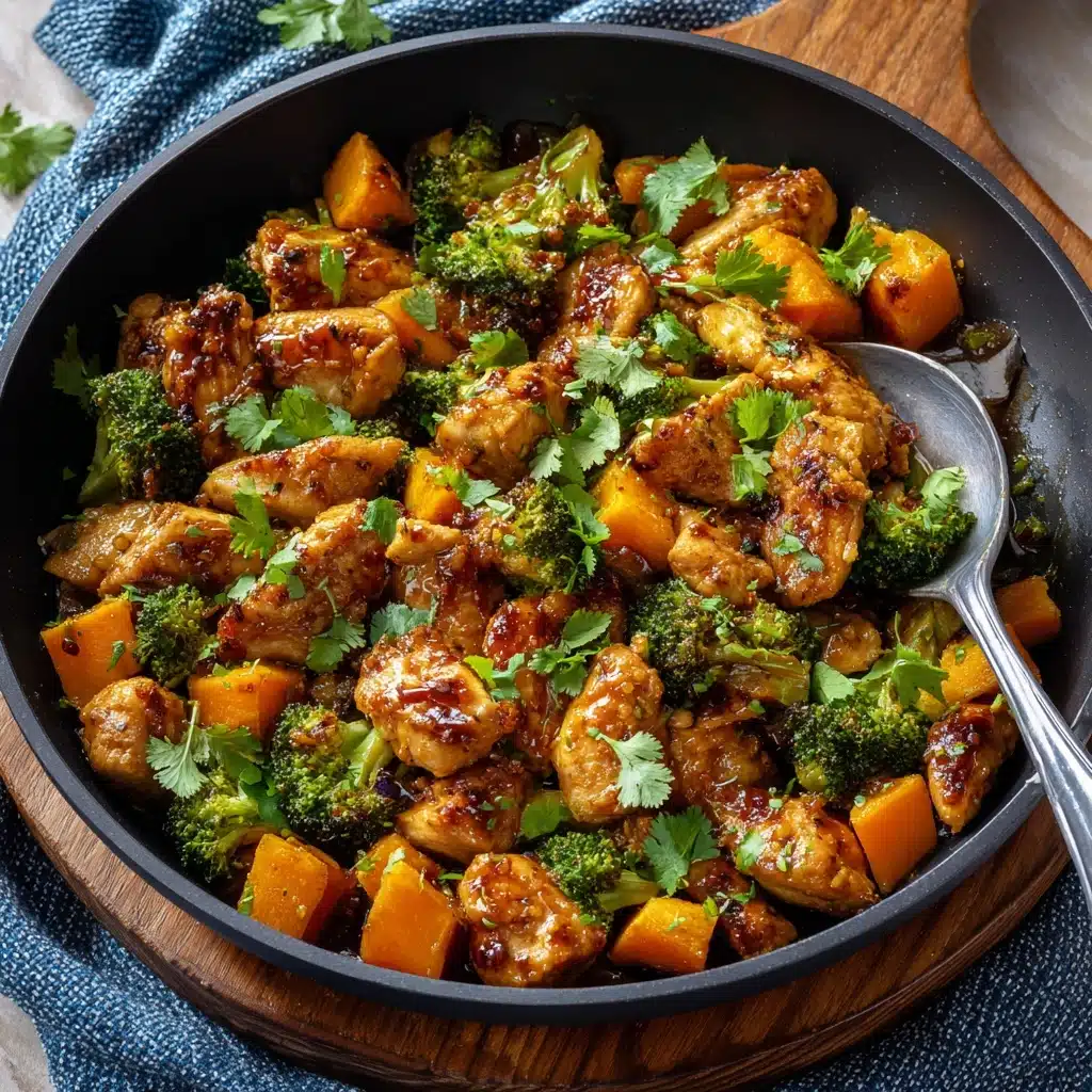 One-Pan Honey BBQ Chicken & Sweet Potatoes Recipe - Recipe Image