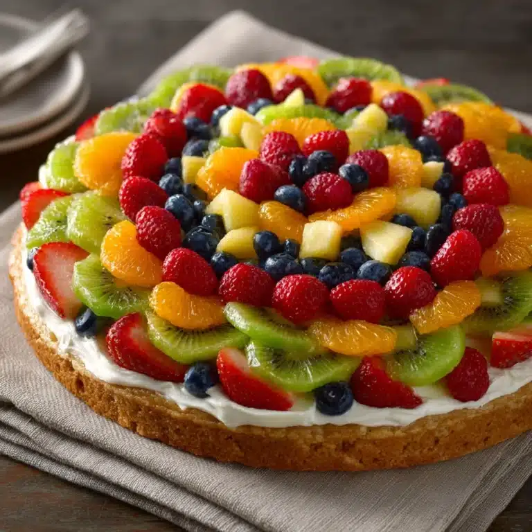 Colorful Delicious Fruit Pizza Recipe
