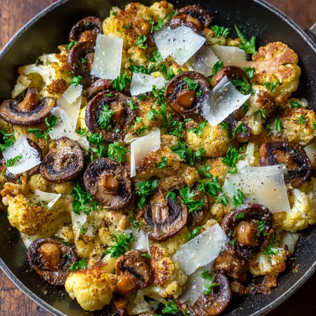 Garlic Cauliflower Mushroom Skillet Recipe