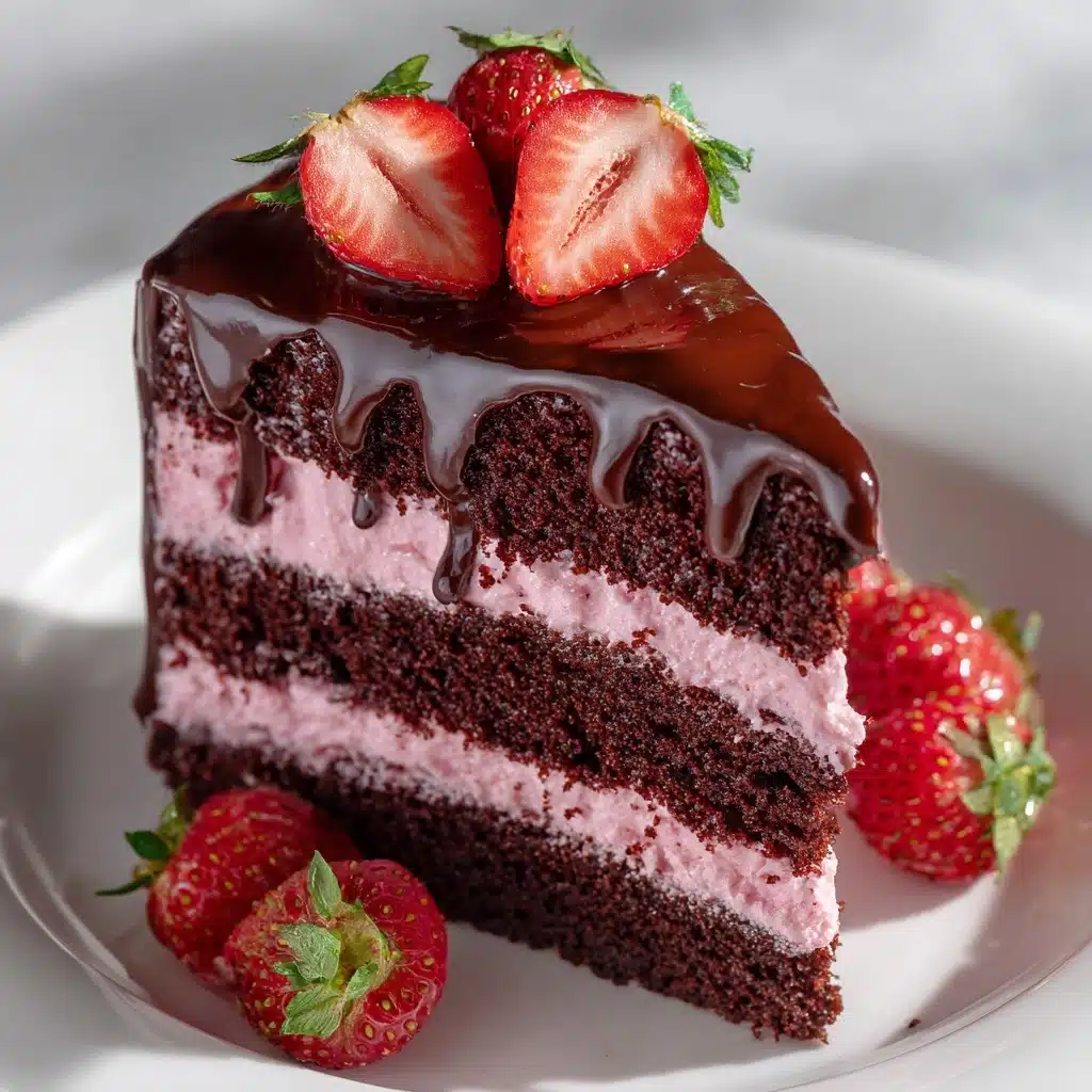 Strawberry Chocolate Cake Recipe - Recipe Image