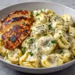 Asiago Tortellini Alfredo with Grilled Chicken Recipe