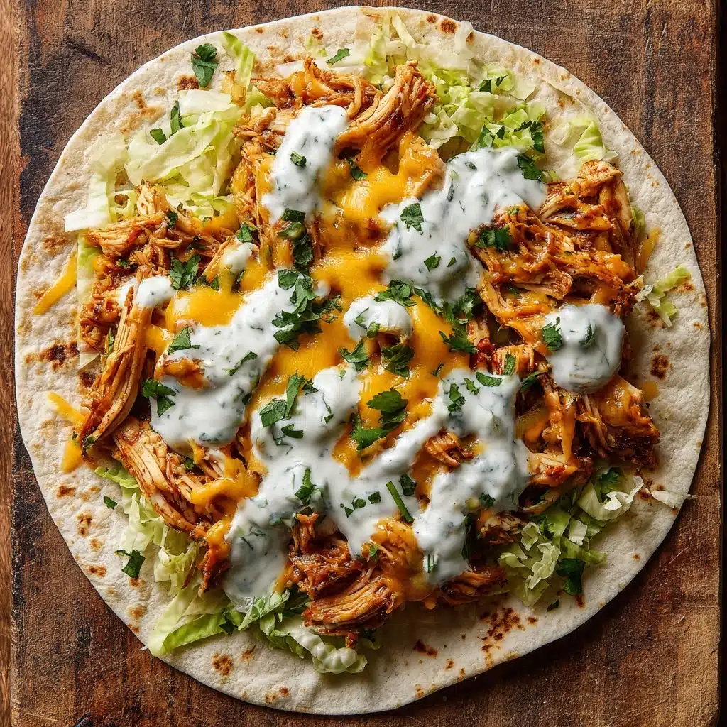 Buffalo Chicken Smash Burger Tacos Recipe - Recipe Image