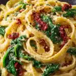Linguine with Spinach and Sun-Dried Tomato Cream Sauce Recipe