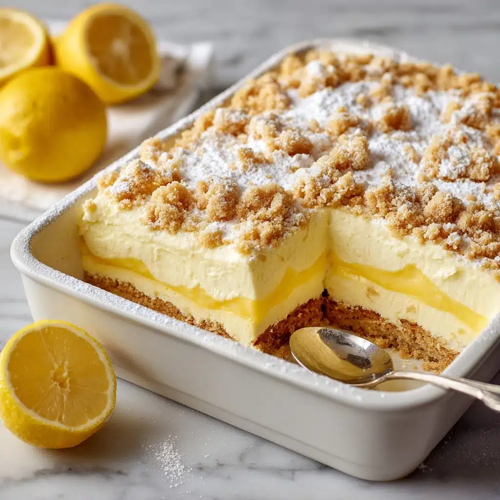Lemon Cream Cheese Dump Cake Recipe - Recipe Image