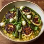 Lemon Orzo with Asparagus and Halloumi Recipe