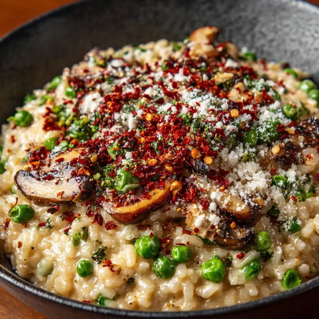 Mushroom and Pea Risotto Recipe - Recipe Image