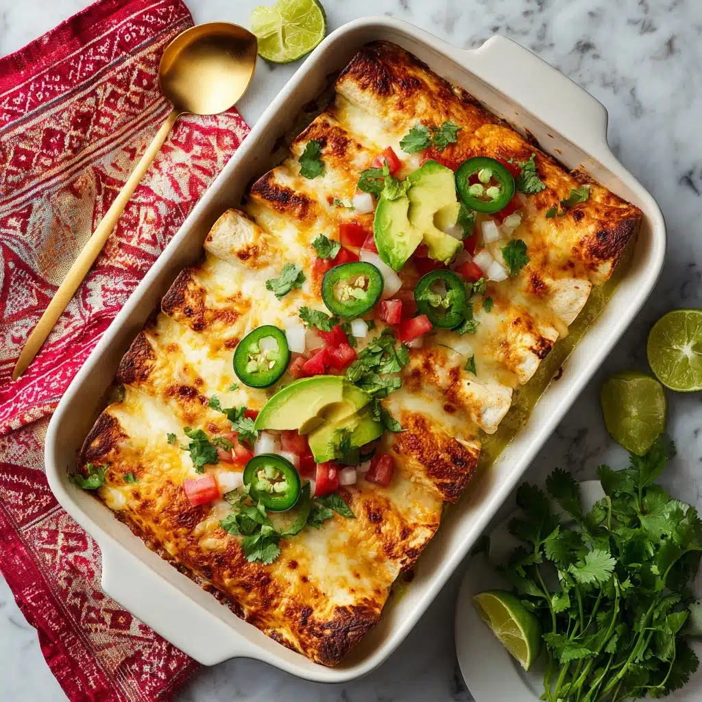 Easy Green Chicken Enchiladas Recipe - Recipe Image