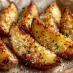 Baked Garlic Parmesan Potato Wedges Recipe