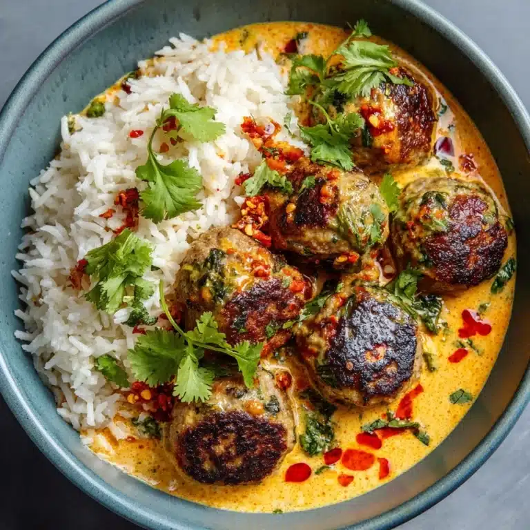 Spiced Chicken Meatballs in Coconut Curry Recipe