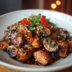 Garlic Mushroom Chicken Bites Recipe
