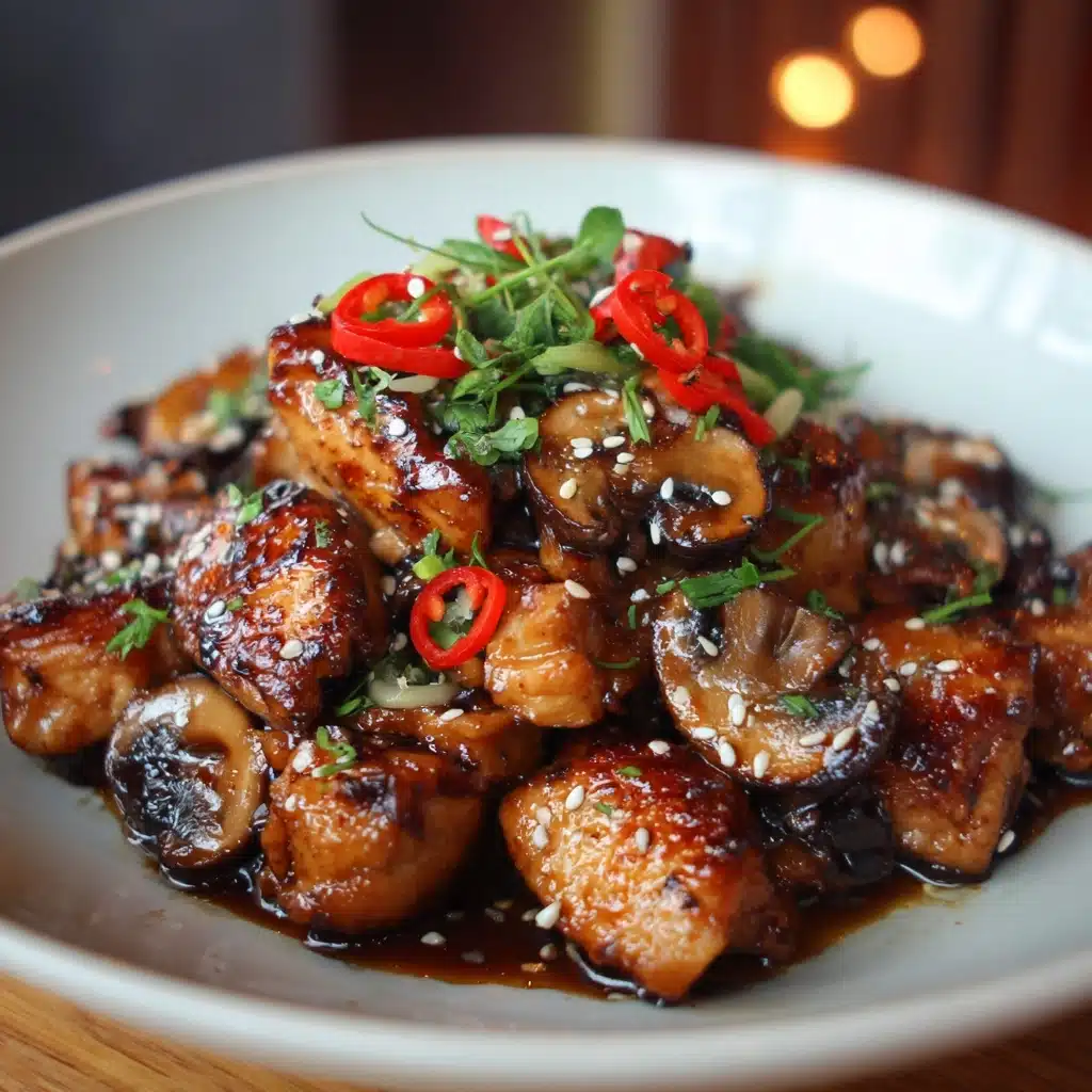 Garlic Mushroom Chicken Bites Recipe