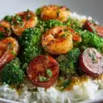 Honey Garlic Shrimp, Sausage & Broccoli Recipe