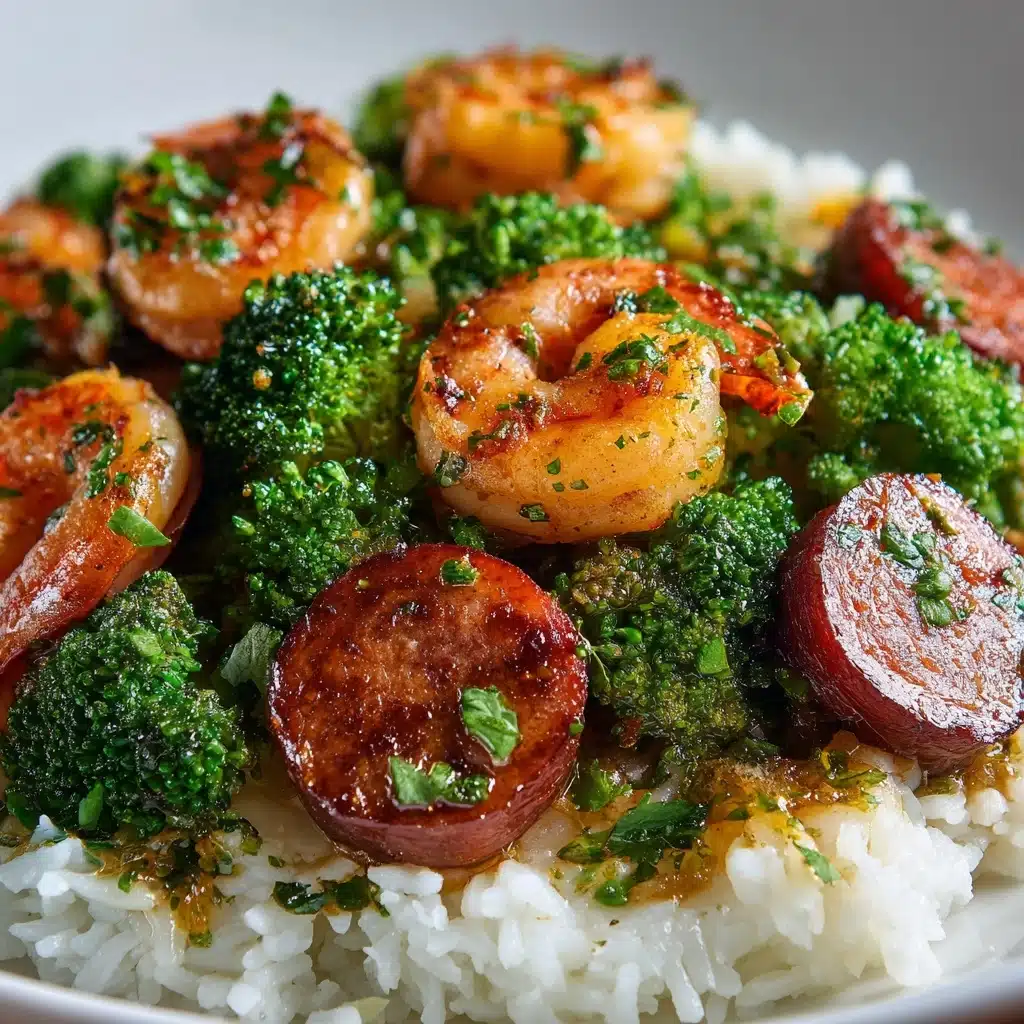 Honey Garlic Shrimp, Sausage & Broccoli Recipe