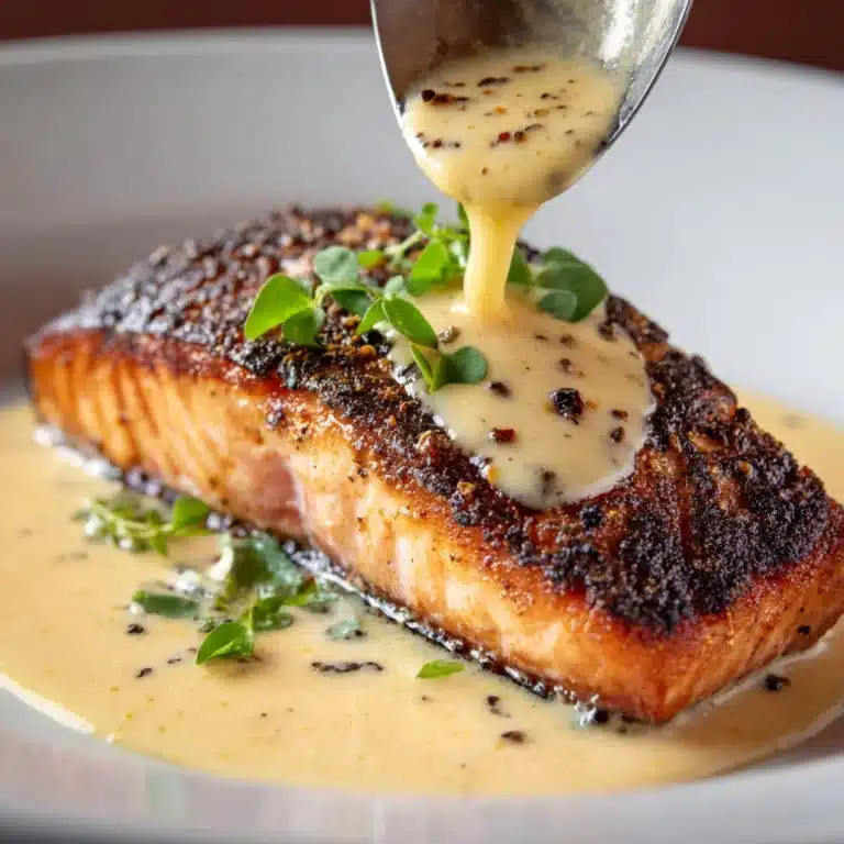 Blackened Salmon with Creamy Dijon Sauce Recipe