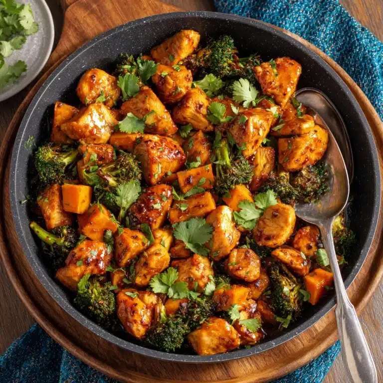 One-Pan Honey BBQ Chicken & Sweet Potatoes Recipe