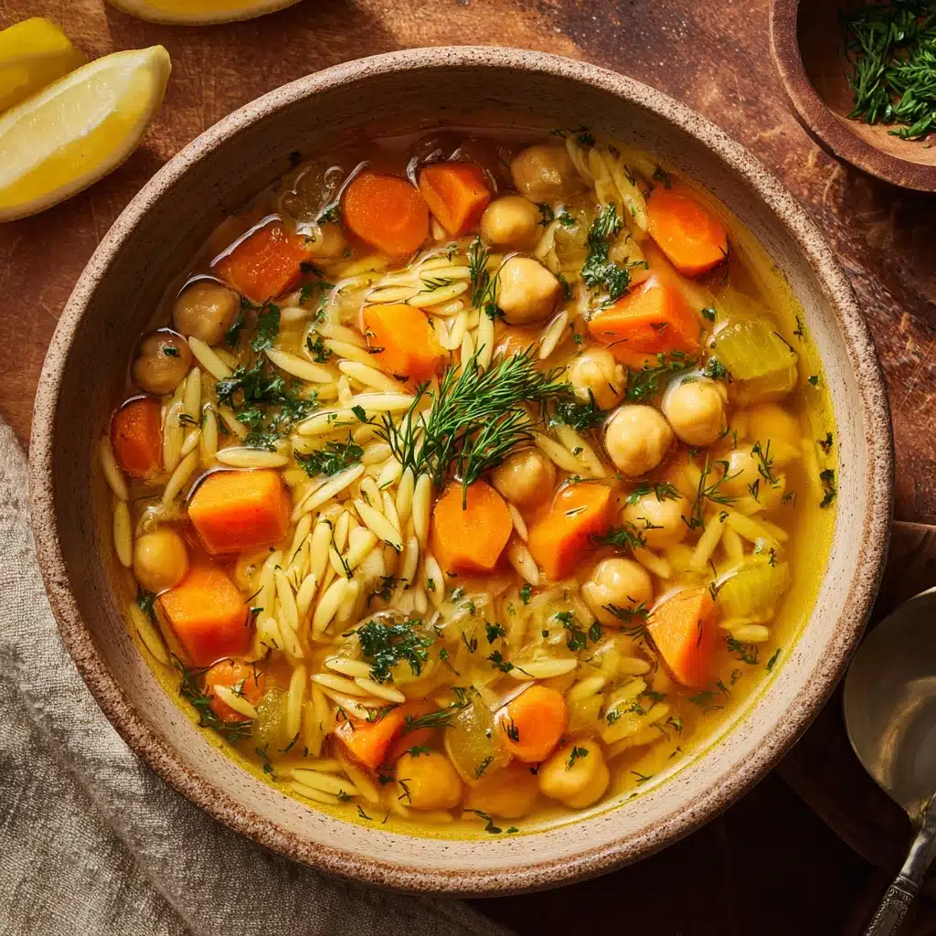 Lemon Orzo Chickpea Soup Recipe - Recipe Image